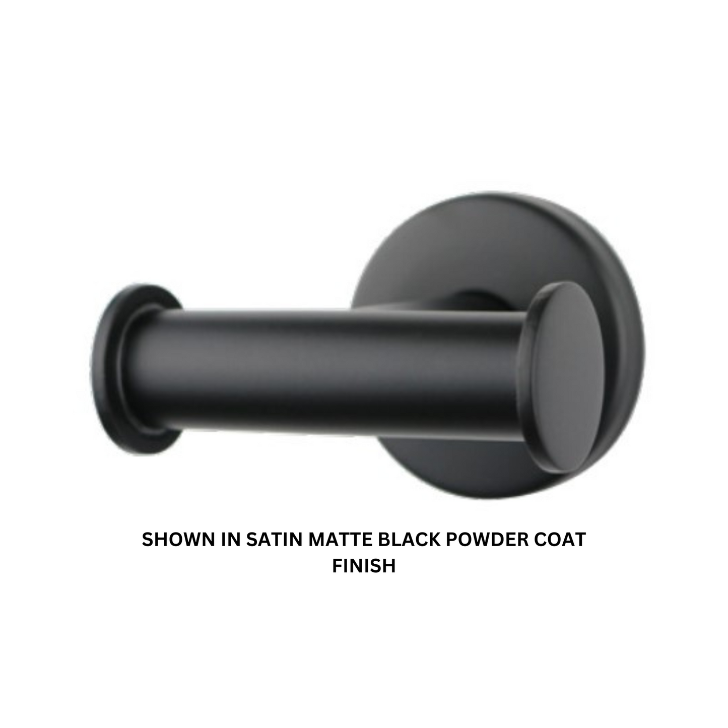 Seachrome Conorado Series 3.5" Black Powder Coat Concealed Mounting Flange Double Robe Hook