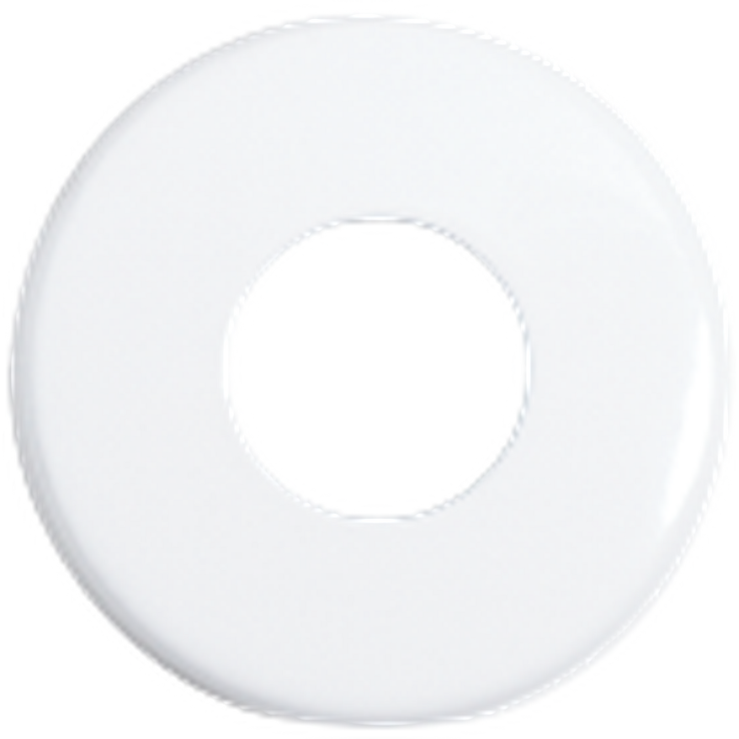 Seachrome Conorado Series 6" White Wrinkle Powder Coat Concealed Mounting Flange Towel Ring