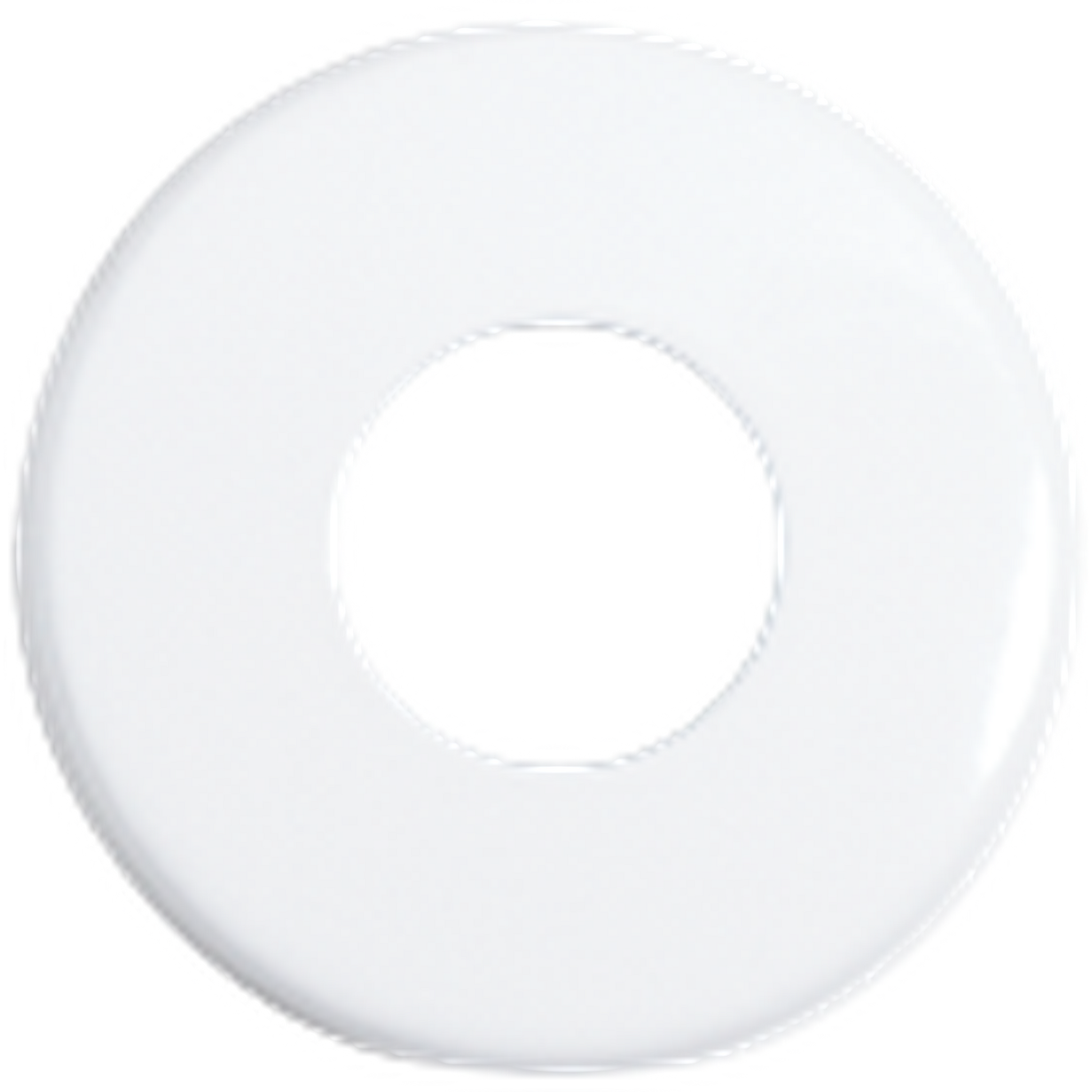 Seachrome Conorado Series 6" White Wrinkle Powder Coat Concealed Mounting Flange Towel Ring