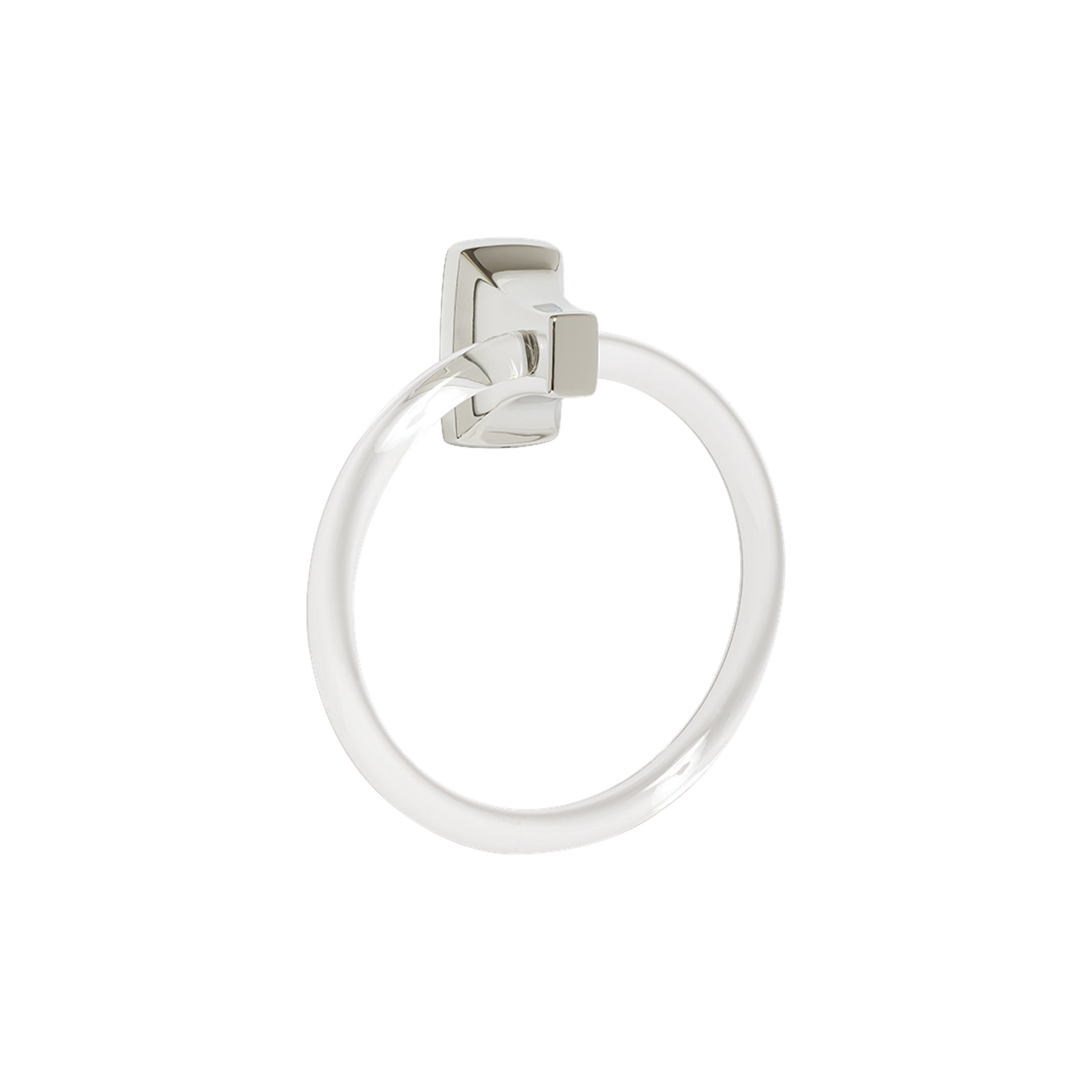 Seachrome Contemporary Series 6" Polished Zinc Alloy and Clear Acrylic Plastic Towel Ring