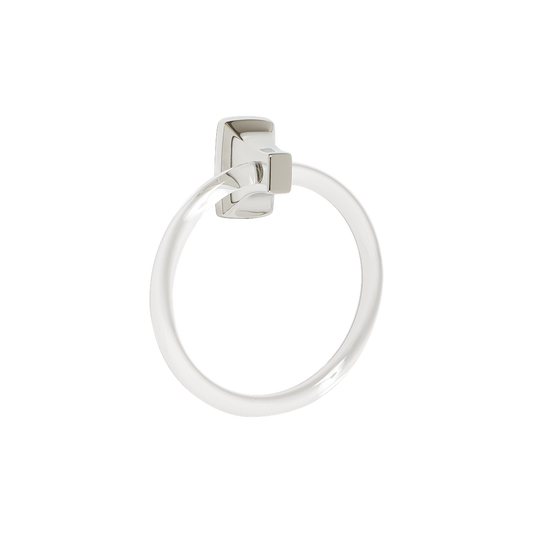 Seachrome Contemporary Series 6" Polished Zinc Alloy and Clear Acrylic Plastic Towel Ring