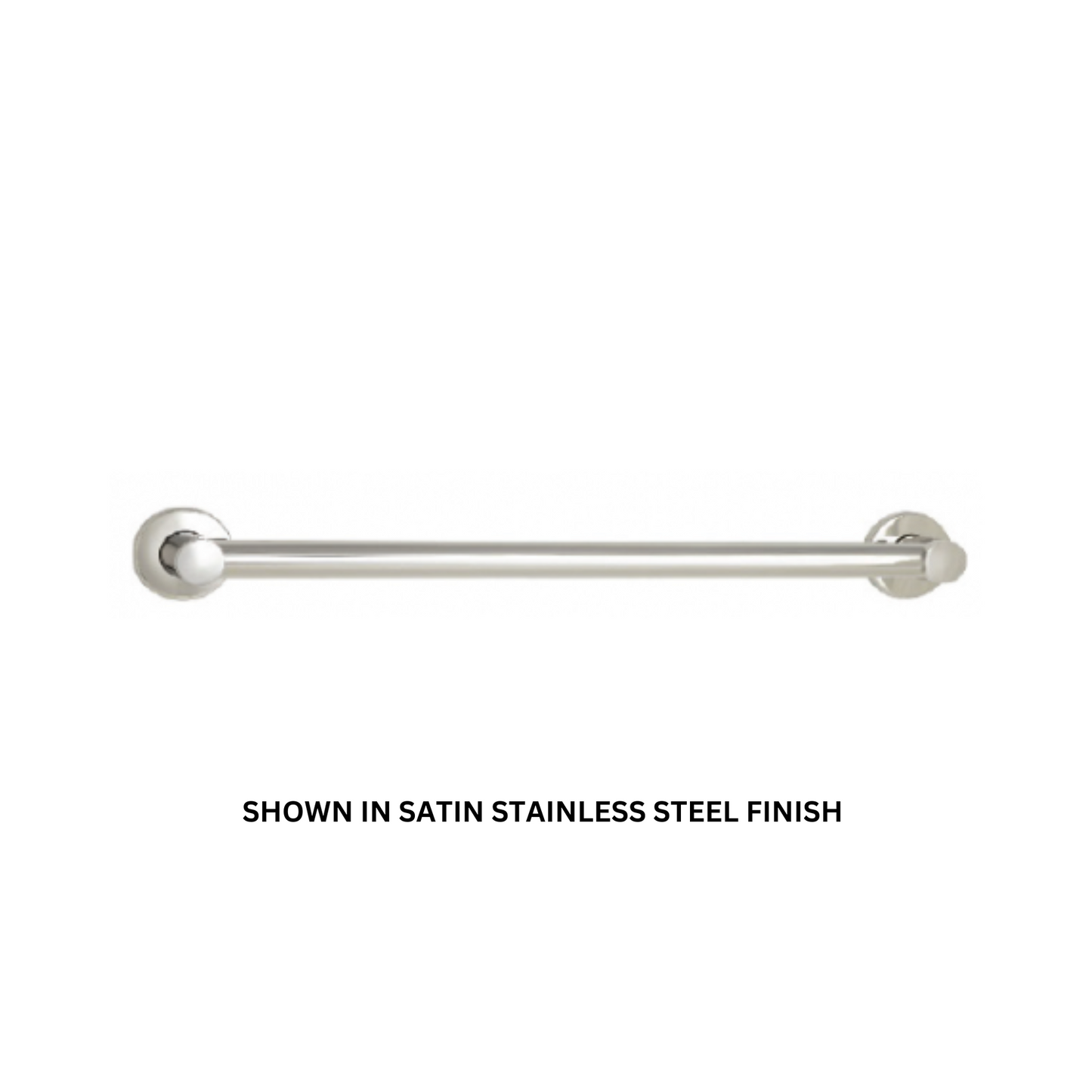 Seachrome Coronado 12" Polished Stainless Steel 1.25" Diameter and 1.5" Post Concealed Flange Grab Bar