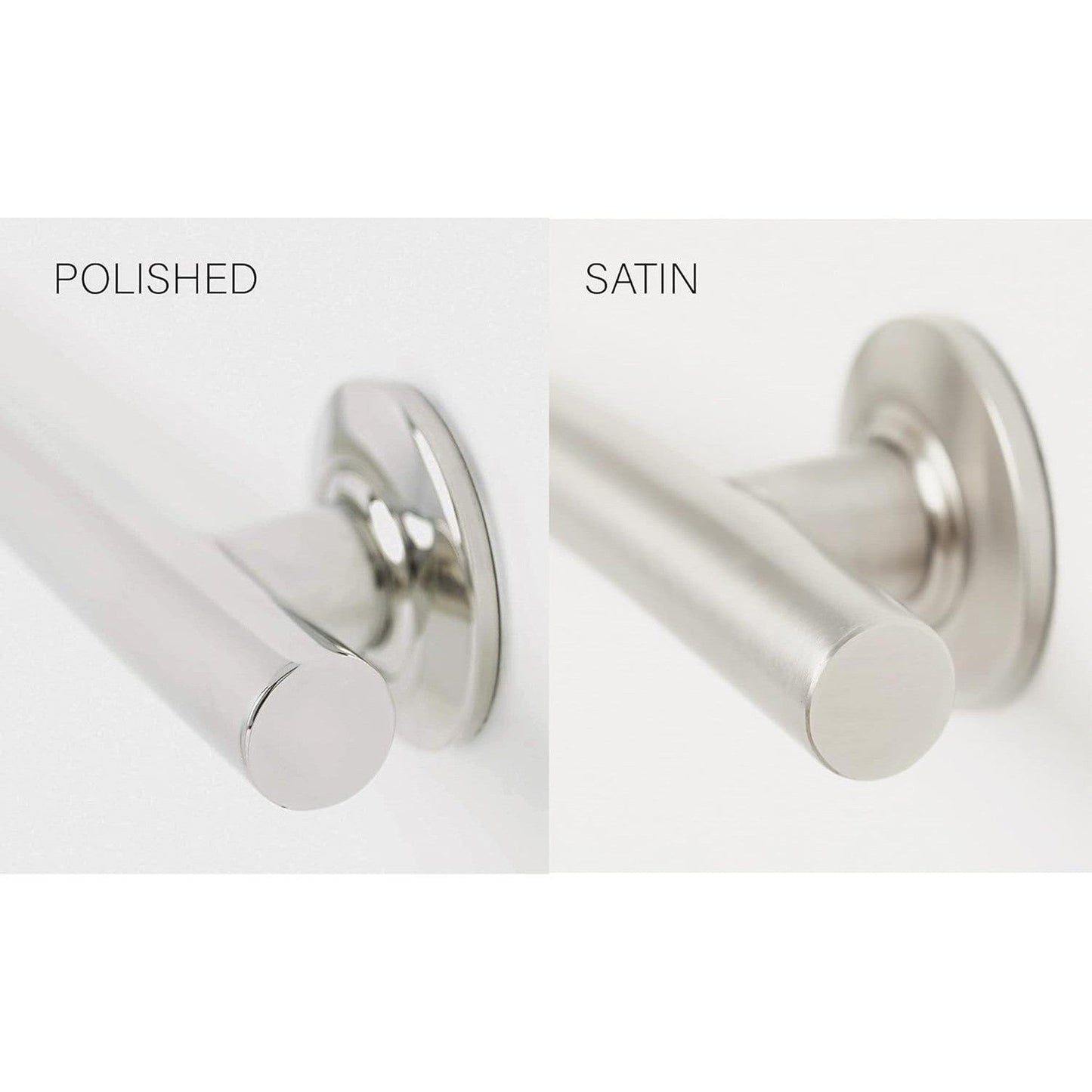 Seachrome Coronado 12" Polished Stainless Steel 1.5" Concealed Flanges Oval Grab Bar With Mitered Corners
