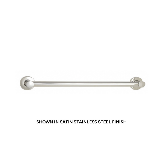 Seachrome Coronado 12" Satin Nickel Powder Coat 1.25" Diameter and 1.5" Post Concealed Flange Grab Bar