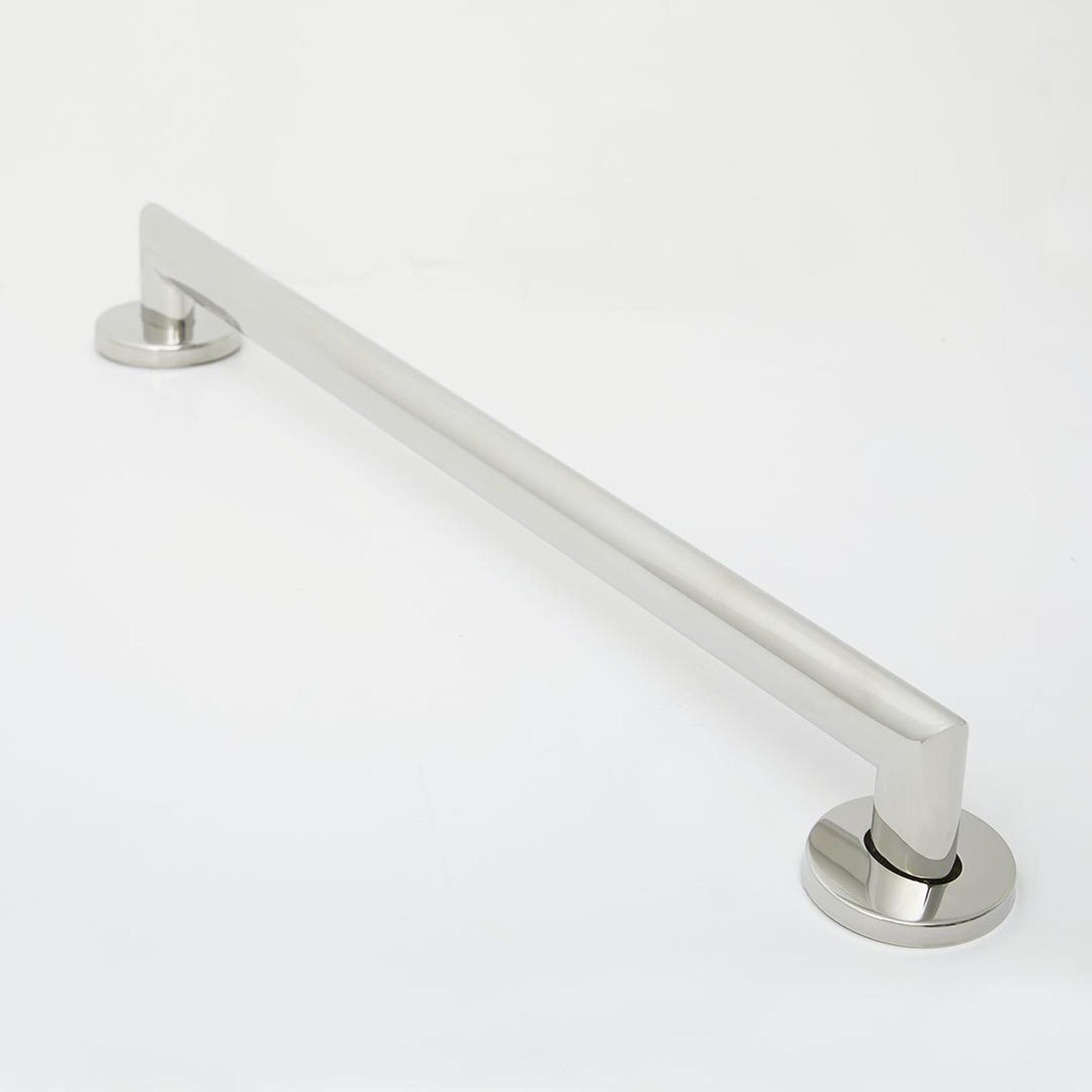 Seachrome Coronado 12" Satin Stainless Steel Wall Mount Bathroom Oval Shower Grab Bar With Mitered Corners, 1.5" Diameter, ADA Compliant