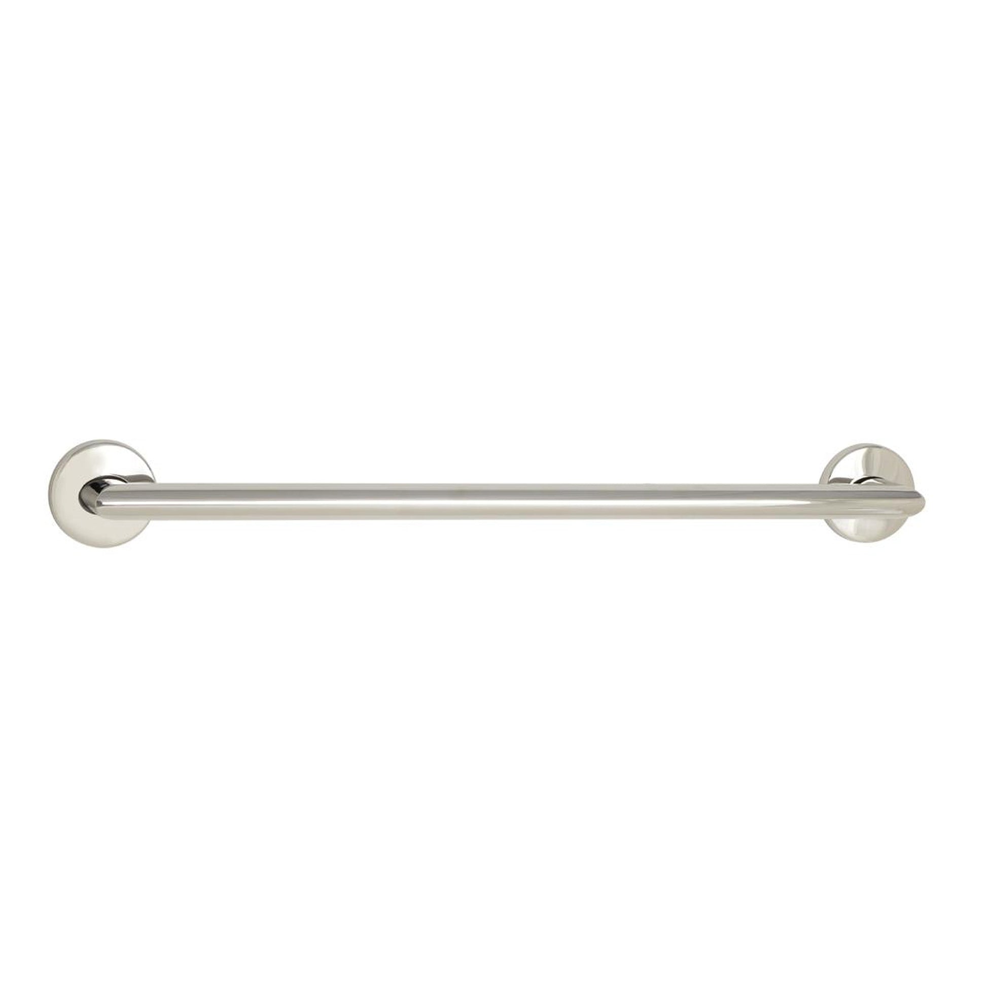 Seachrome Coronado 12" Satin Stainless Steel Wall Mount Bathroom Oval Shower Grab Bar With Mitered Corners, 1.5" Diameter, ADA Compliant