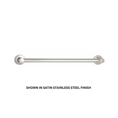 Seachrome Coronado 18" Satin Nickel Powder Coat 1.25" Diameter and 1.5" Post Concealed Flange Grab Bar