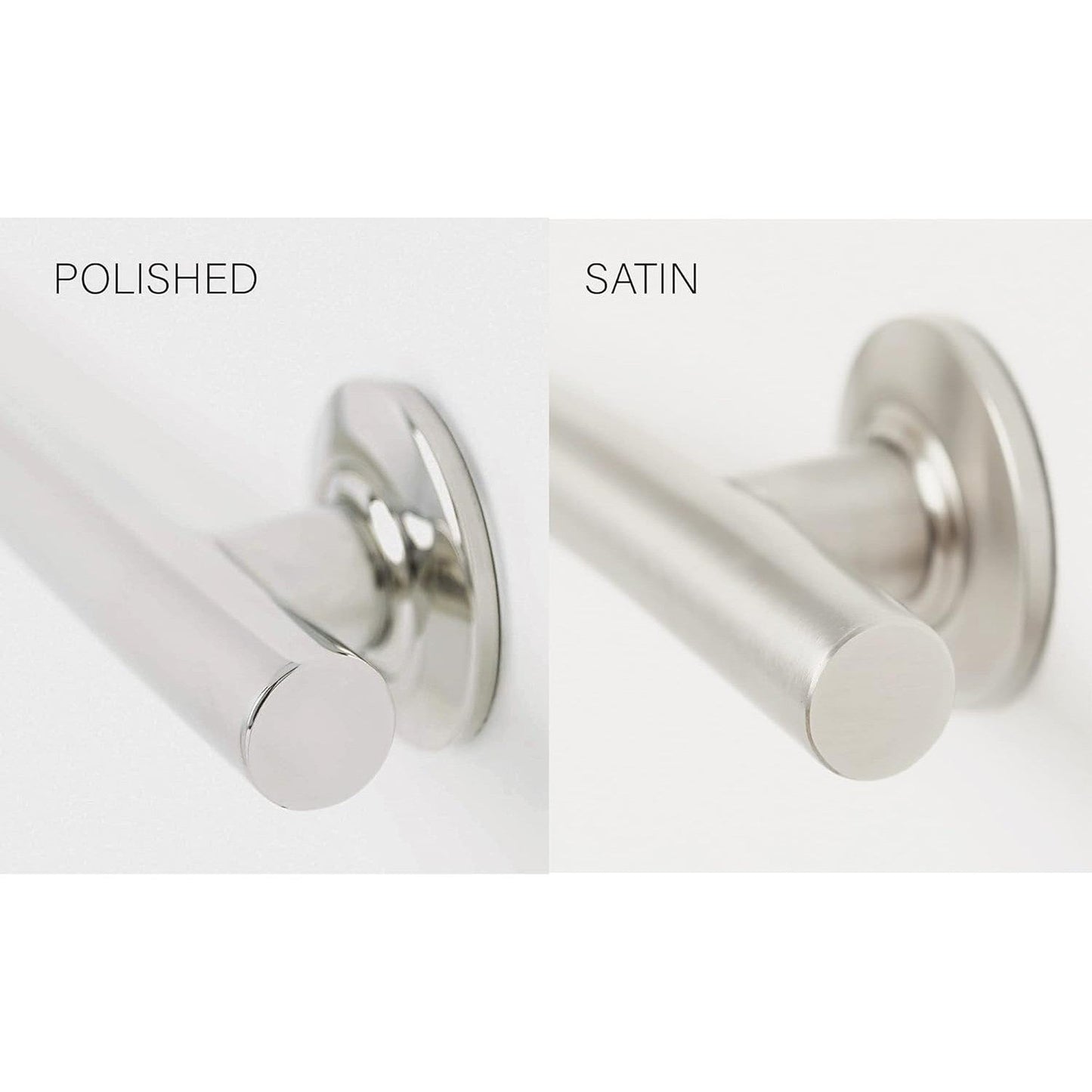 Seachrome Coronado 18" Satin Satinless Steel 1.5" Concealed Flanges Oval Grab Bar With Mitered Corners