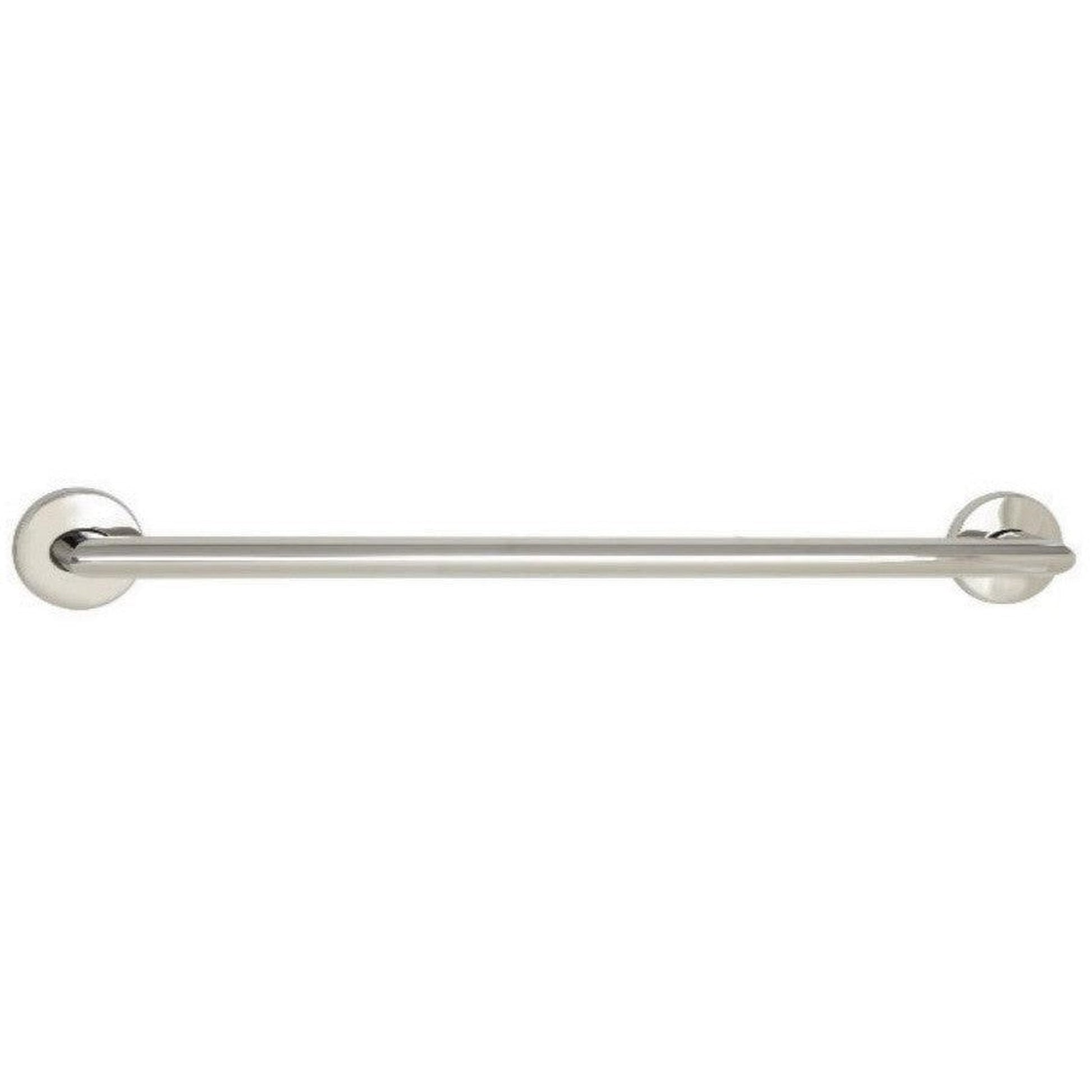Seachrome Coronado 24" Polished Satinless Steel 1.5" Concealed Flanges Oval Grab Bar With Mitered Corners