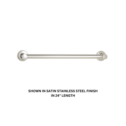 Seachrome Coronado 24" Polished Stainless Steel 1.25" Diameter Concealed Flange Grab Bar