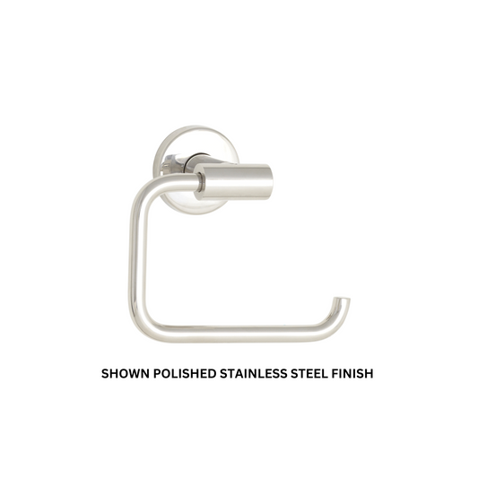 Seachrome Coronado 7" W x 6" H Polished Brass Powder Coat Concealed Mounting Flange Paper Holder and Towel Ring