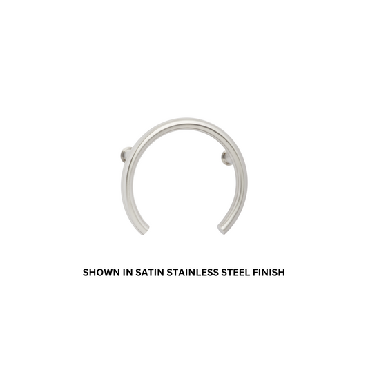 Seachrome Lifestyle & Wellness 12" Polished Stainless Steel 1.25 Diameter Exposed Flange Front Mount Huntington Shower Valve Bar