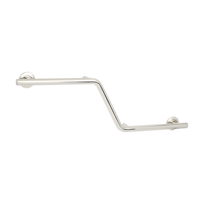 Seachrome Lifestyle & Wellness 16" Polished Brass Powder Coat 1.25 Diameter Concealed Flange Right-Handed Configuration Zuma Grab Bar