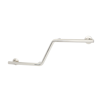 Seachrome Lifestyle & Wellness 16" Polished Stainless Steel 1.25 Diameter Concealed Flange Left-Handed Configuration Zuma Grab Bar