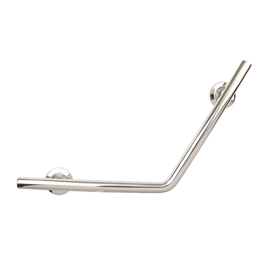 Seachrome Lifestyle & Wellness 16" x 16" Polished Stainless Steel 1.25 Diameter Concealed Flange Wedge Angled Grab Bar