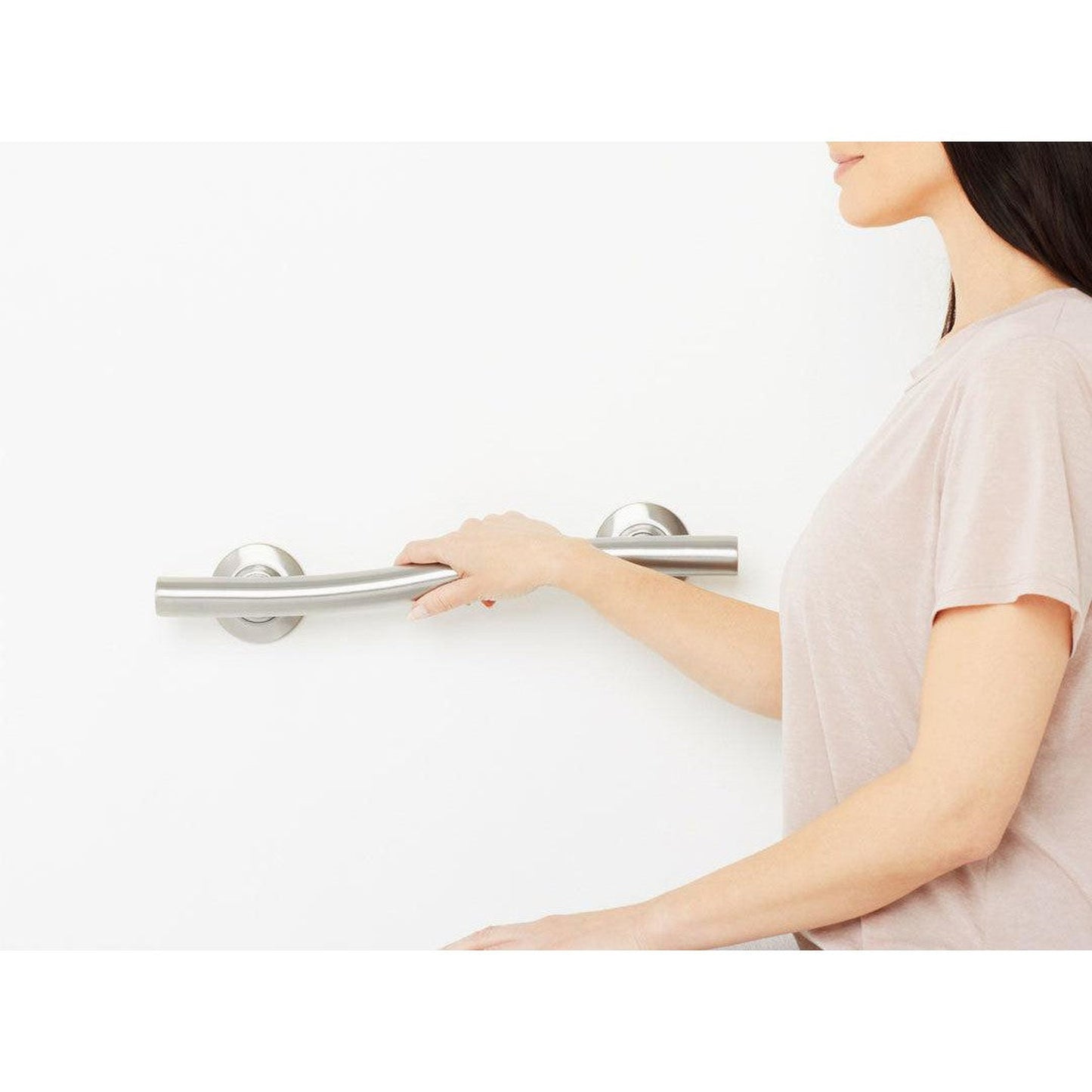 Seachrome Lifestyle & Wellness 18" Polished Stainless Steel 1.25 Diameter Concealed Flange Wave Grab Bar