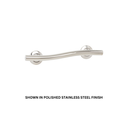 Seachrome Lifestyle & Wellness 18" Satin Stainless Steel 1.25 Diameter Concealed Flange Wave Grab Bar