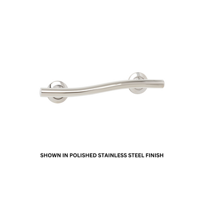 Seachrome Lifestyle & Wellness 24" Polished Brass Powder Coat 1.25 Diameter Concealed Flange Wave Grab Bar