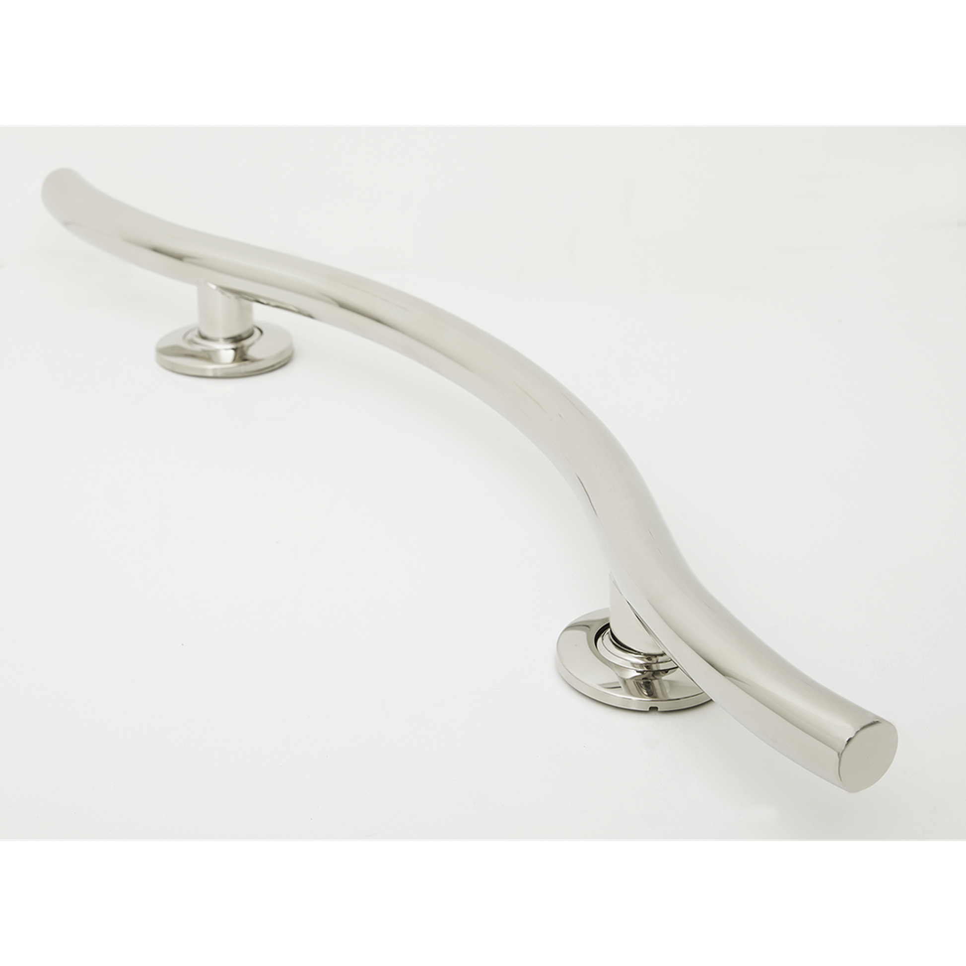 Seachrome Lifestyle & Wellness 30" Polished Stainless Steel 1.25 Diameter Concealed Flange Maverick Double Arched Grab Bar