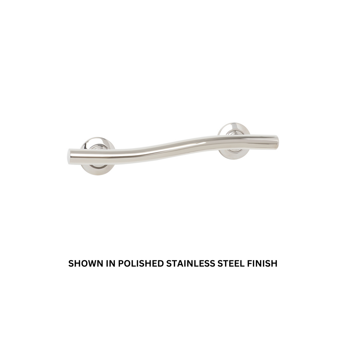 Seachrome Lifestyle & Wellness 36" Satin Stainless Steel 1.25 Diameter Concealed Flange Wave Grab Bar