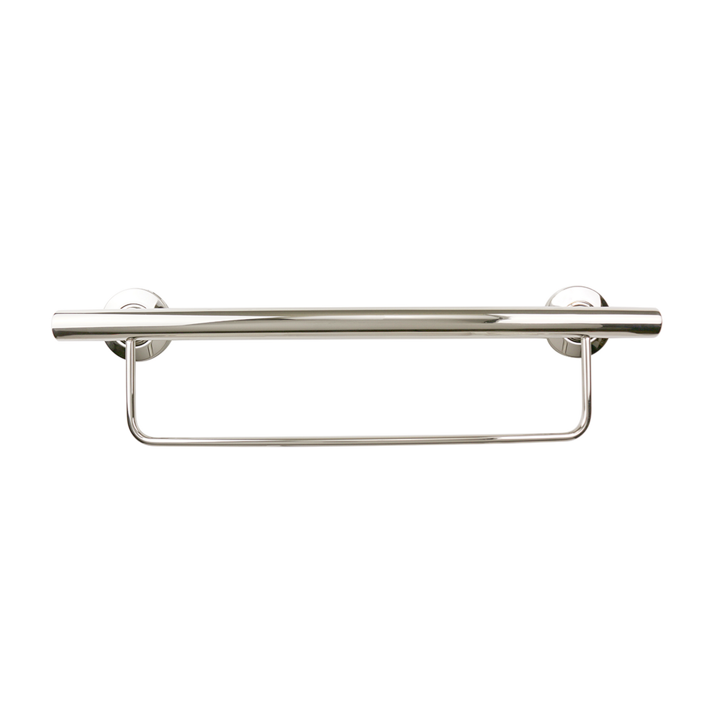 Seachrome Lifestyle & Wellness Series 24" Polished Stainless Steel 1.25 Diameter Concealed Flange Newport Grab Bar With Towel Bar