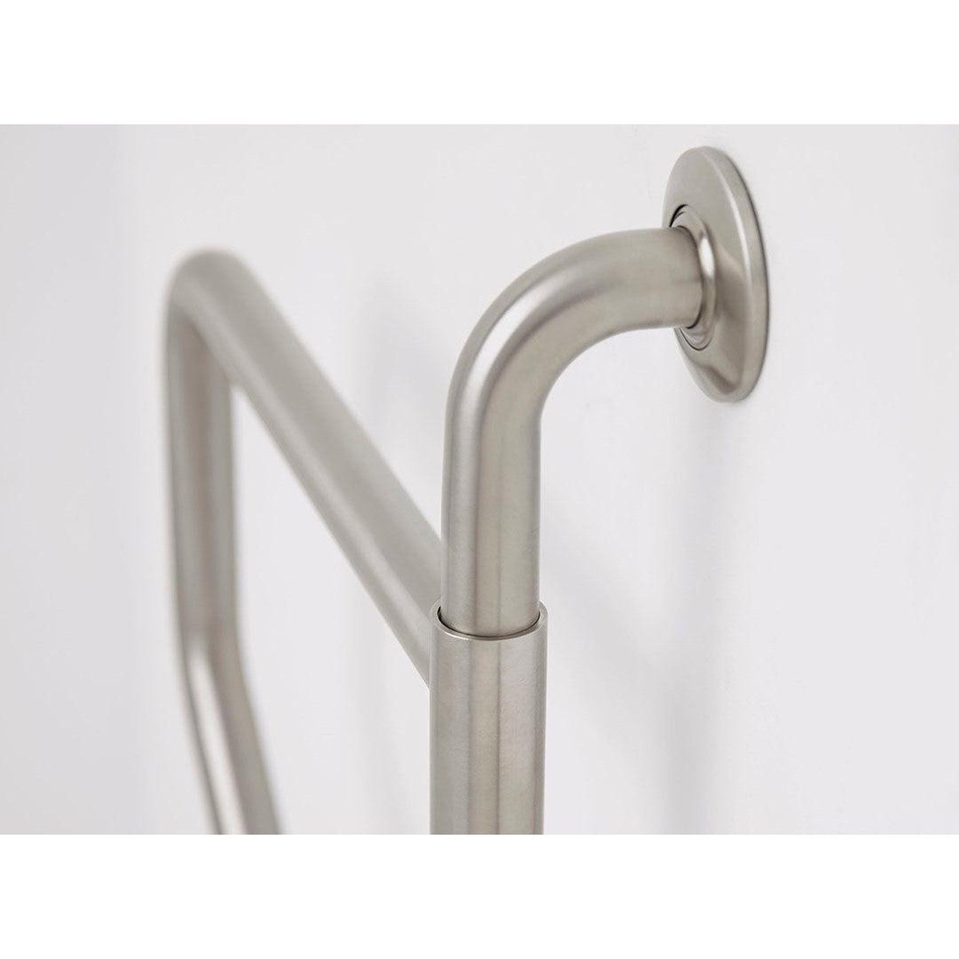 Seachrome Lifestyle & Wellness Series 36" Polished Stainless Steel Wall-To-Wall Swing Away Grab Bar