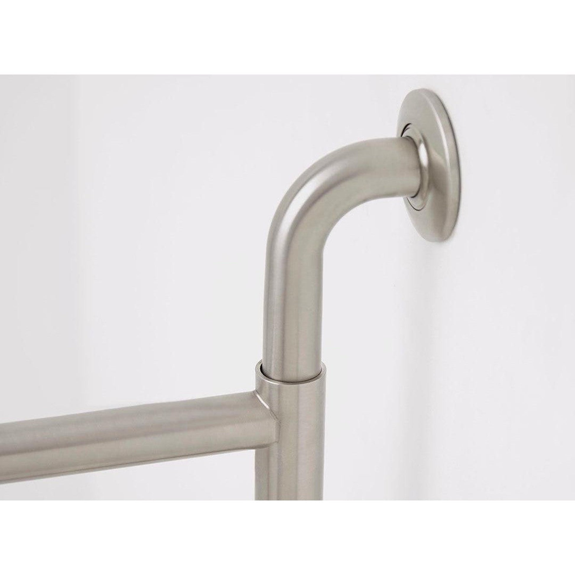 Seachrome Lifestyle & Wellness Series 36" Satin Stainless Steel Wall-To-Wall Swing Away Grab Bar