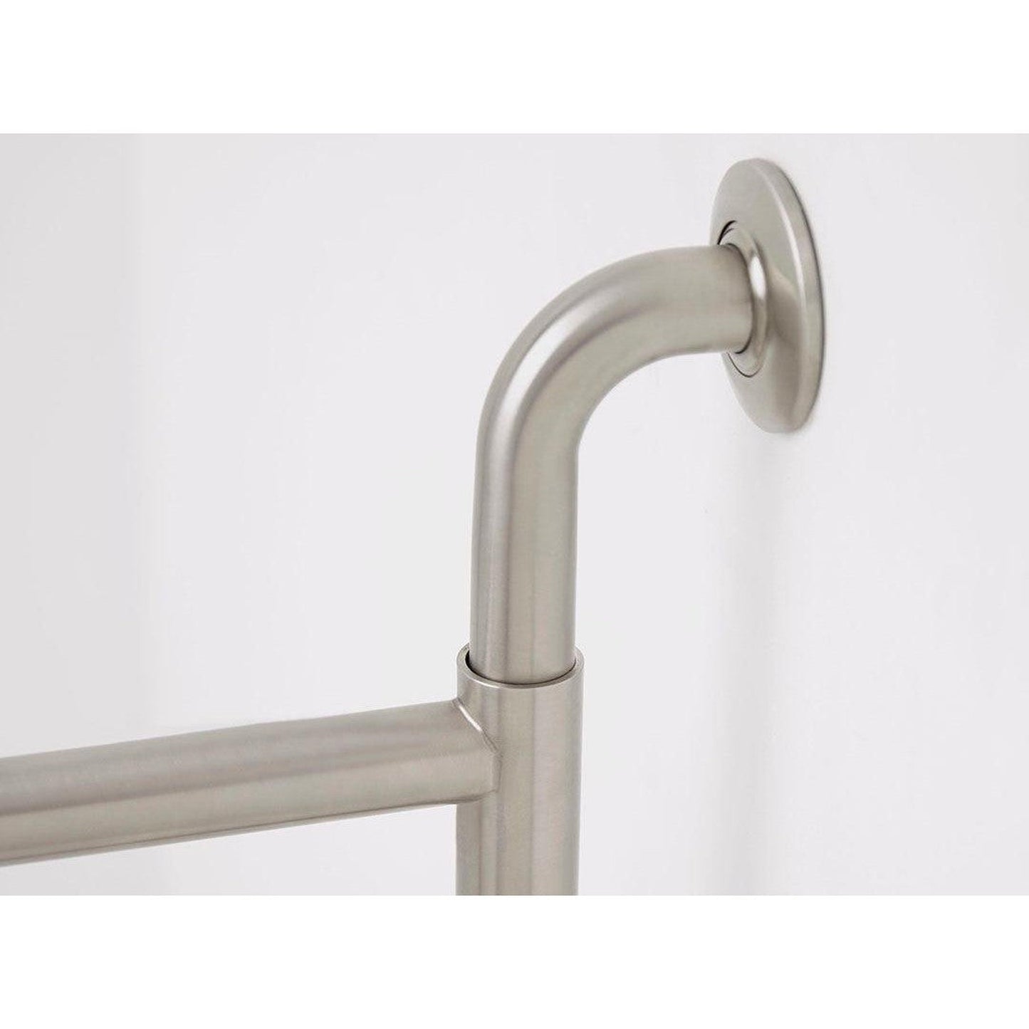 Seachrome Lifestyle & Wellness Series 39" Satin Stainless Steel Wall-To-Floor Swing Away Grab Bar