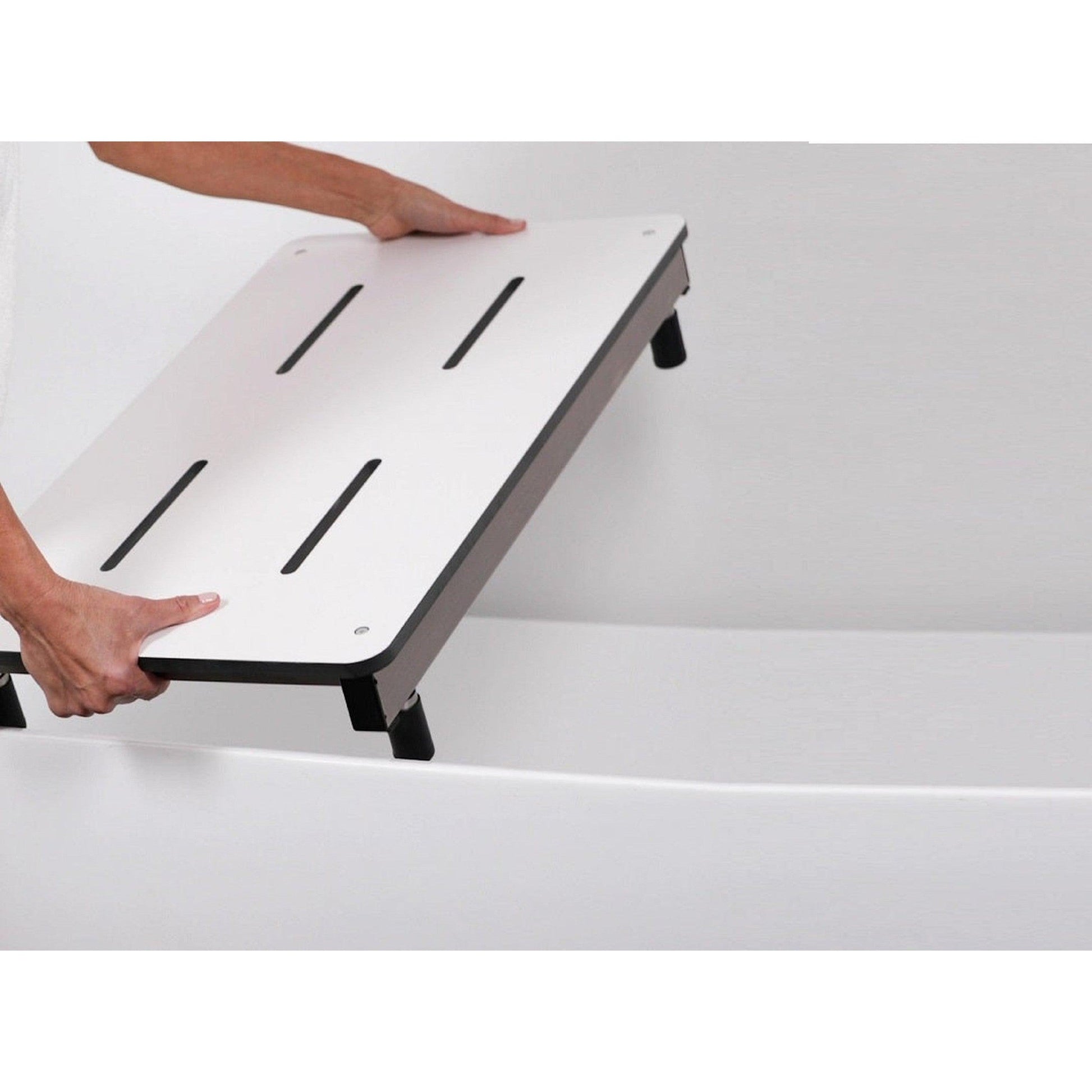 Seachrome Signature Lifestyle & Wellness Series Bridgeport 27" W x 16" D White One-Piece Solid Phenolic Seat Top Removable Tub Seat