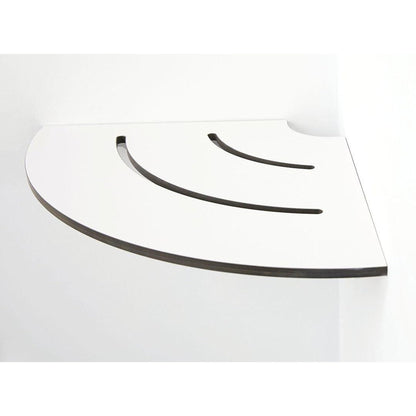 Seachrome Signature Lifestyle & Wellness Series Contour 27" White One-Piece Solid Phenolic Corner Seat