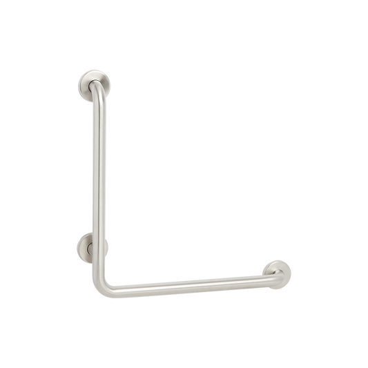 Seachrome Signature Series 16" x 32" Satin Stainless Steel 1.25" Bar Diameter Concealed Flange Left Configuration Vertical Angle Bar