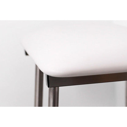 Seachrome Signature Series 18" W x 15" D Naugahyde White Cushion Seat Top Bench Shower Seat With Swing-Down Legs