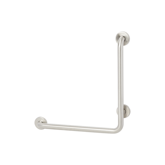 Seachrome Signature Series 20" x 20" Satin Stainless Steel 1.25" Bar Diameter Concealed Flange Right Configuration Vertical Angle Bar