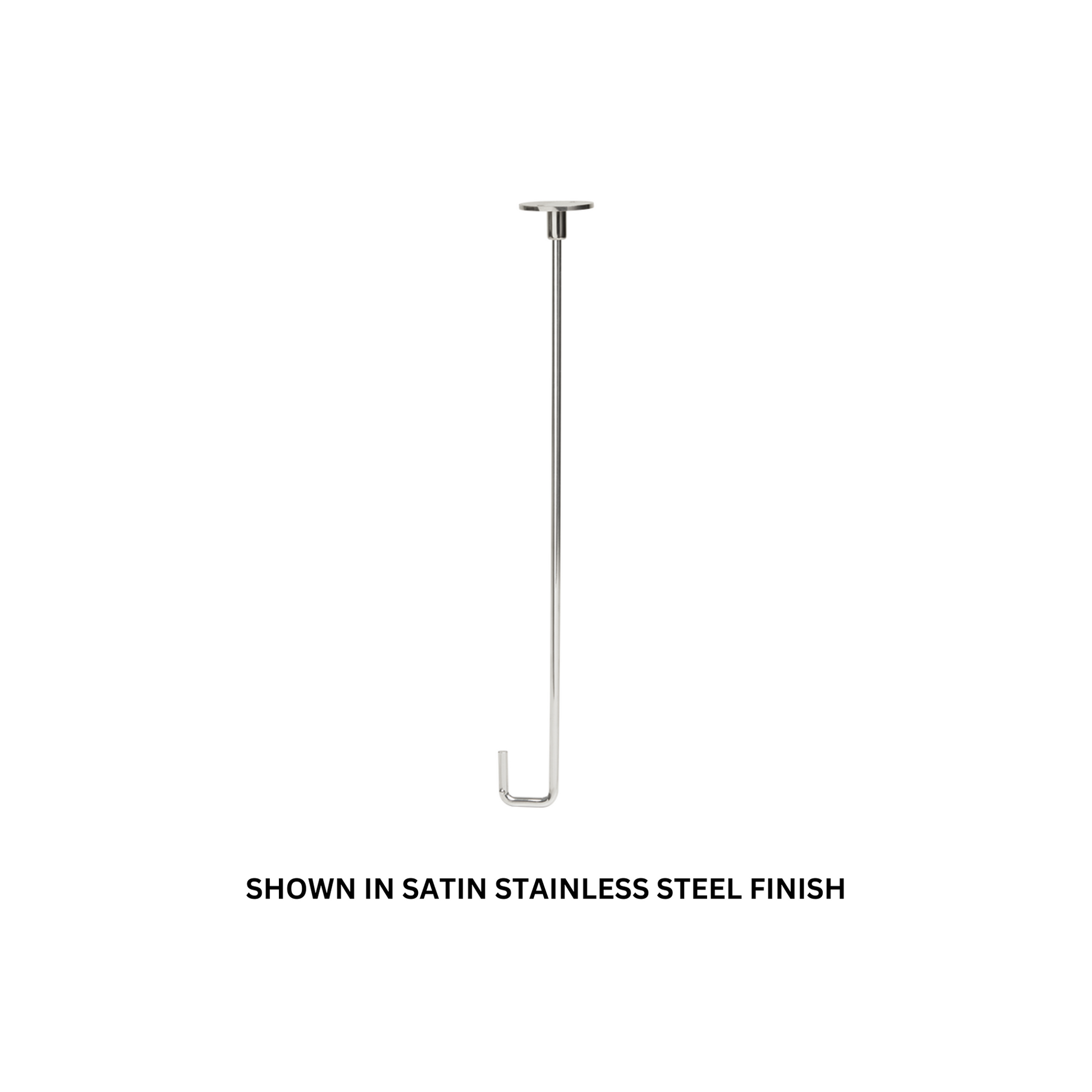 Seachrome Signature Series 24" Bronze Powder Coat J-Hook Ceiling Support for L-Shaped Shower Rods