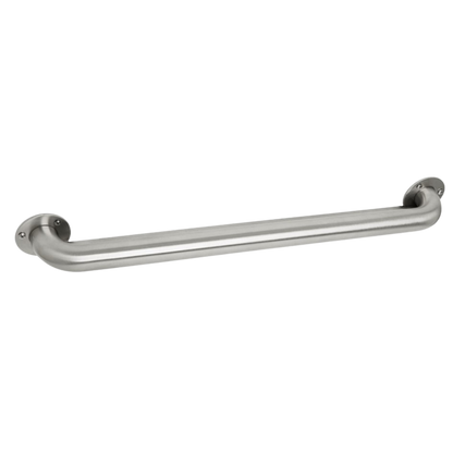 Seachrome Signature Series 24" Satin Stainless Steel 1.5 Diameter Exposed 3-Hole Mounting Flange Switch Weld Standard Ligature Resistant Grab Bar
