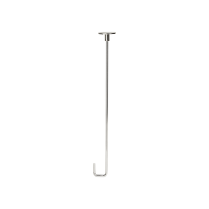 Seachrome Signature Series 24" Satin Stainless Steel J-Hook Ceiling Support for L-Shaped Shower Rods