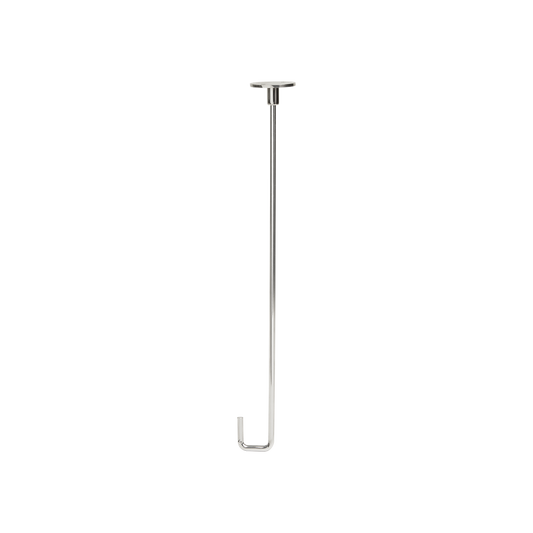 Seachrome Signature Series 24" Satin Stainless Steel J-Hook Ceiling Support for L-Shaped Shower Rods