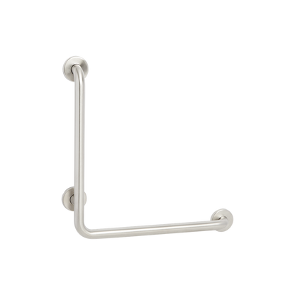 Seachrome Signature Series 24" x 24" Satin Stainless Steel 1.25" Bar Diameter Concealed Flange Left Configuration Vertical Angle Bar