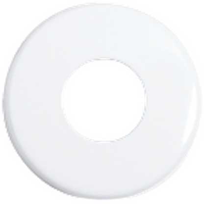Seachrome Signature Series 2.5" Diameter White Powder Coat Concealed Mounting Flange and Bracket Set for Shower Rod
