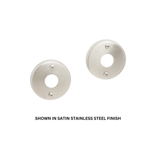 Seachrome Signature Series 3" Diameter Almond Powder Coat Exposed Screw Flange Set for 1" Shower Rod