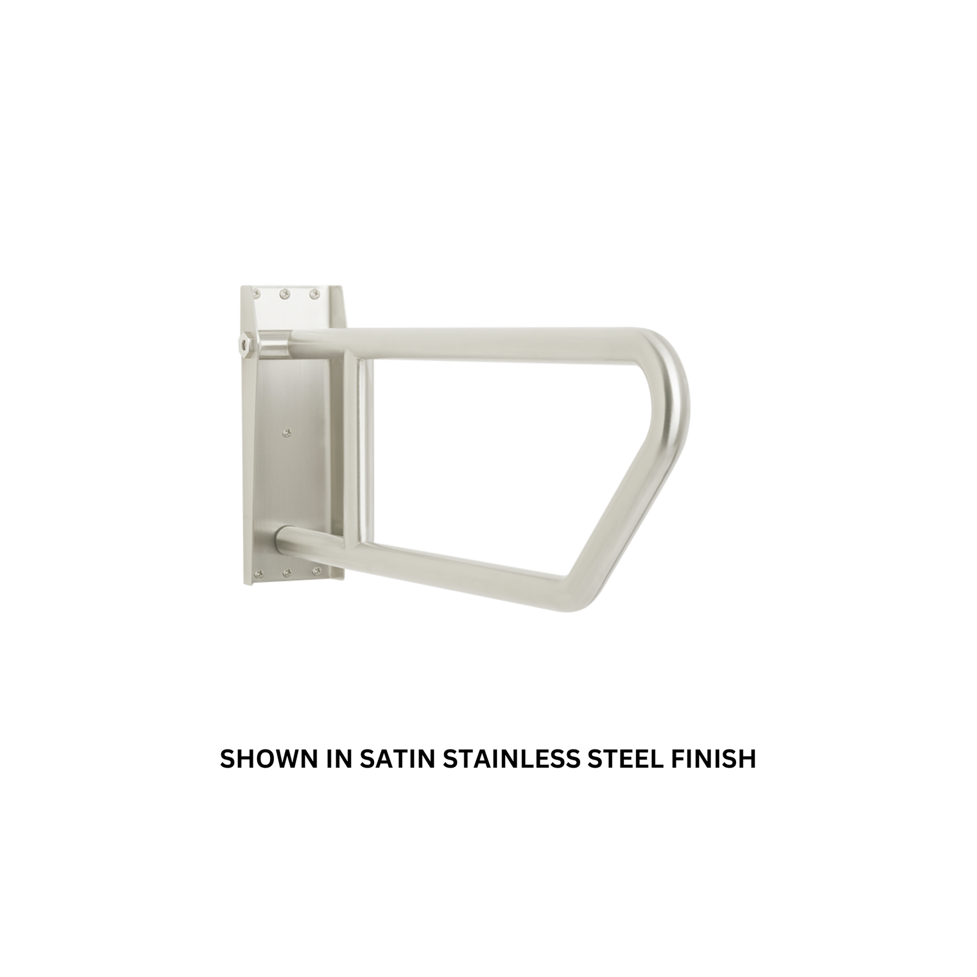 Seachrome Signature Series 30" x 10" Satin Brass Powder Coat Exposed Flange Swing-Up Grab Bar