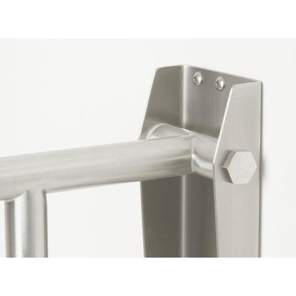 Seachrome Signature Series 30" x 10" Satin Stainless Steel Exposed Flange Swing-Up Grab Bar With Toilet Paper Holder