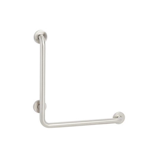 Seachrome Signature Series 30" x 30" Satin Stainless Steel 1.5" Bar Diameter Concealed Flange Left Configuration Vertical Angle Bar