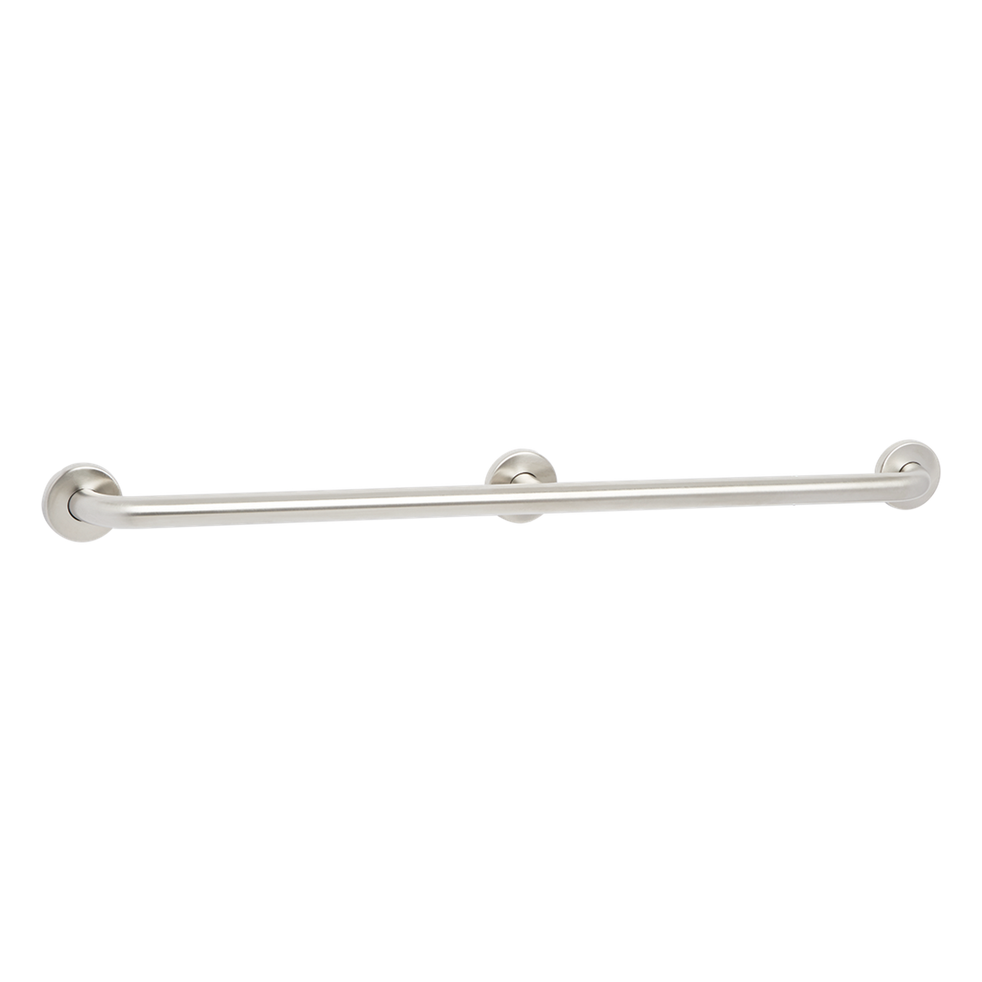 Seachrome Signature Series 36" Satin Stainless Steel 1.25" Bar Diameter Concealed Flange Straight Grab Bar With Center Post