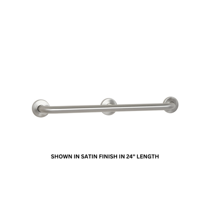 Seachrome Signature Series 36" Satin Stainless Steel 1.25 Diameter Concealed Flanges Bariatric Grab Bar