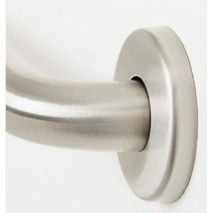 Seachrome Signature Series 36" Satin Stainless Steel 1.5" Bar Diameter Concealed Flange Straight Grab Bar With Center Post and One Straight End