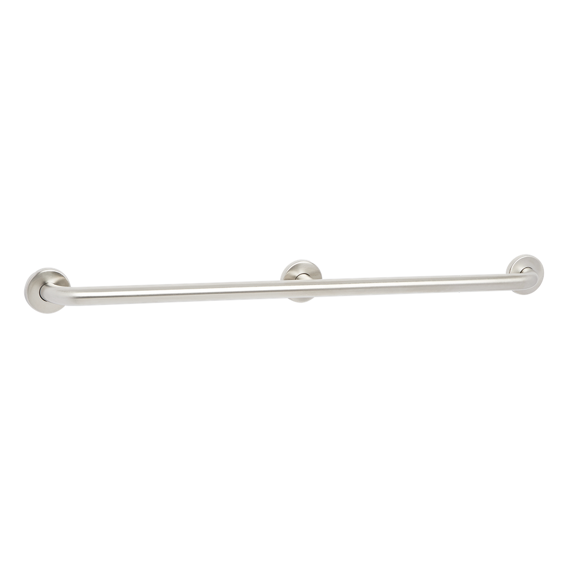 Seachrome Signature Series 36" Satin Stainless Steel 1.5" Bar Diameter Concealed Flange Straight Grab Bar With Center Post