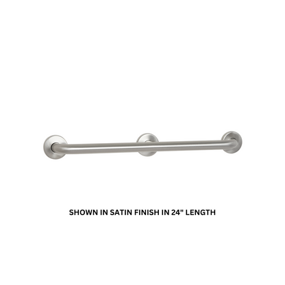 Seachrome Signature Series 36" Satin Stainless Steel 1.5 Diameter Concealed Flanges Bariatric Grab Bar