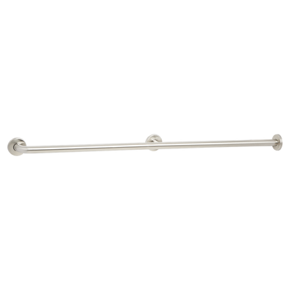 Seachrome Signature Series 42" Satin Stainless Steel 1.5" Bar Diameter Concealed Flange Straight Grab Bar With Center Post and One Straight End