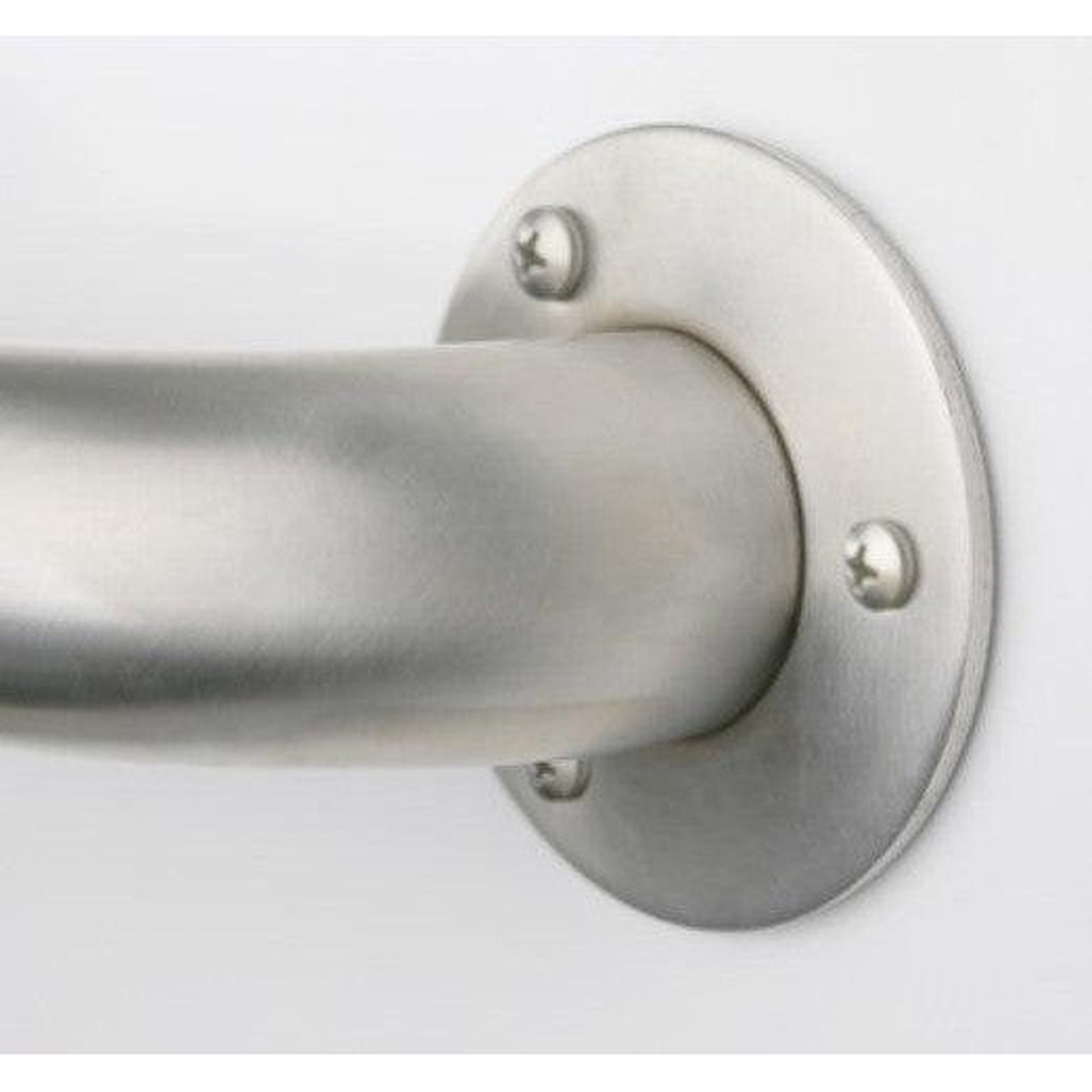 Seachrome Signature Series 60" Satin Stainless Steel 1.5" Bar Diameter Exposed Flange Straight Grab Bar With Center Post and One Straight End